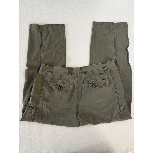 Tommy Bahama Relax Men's Olive Green Cargo Pants Size 38x32 Tencel Cotton Blend - Picture 3 of 9